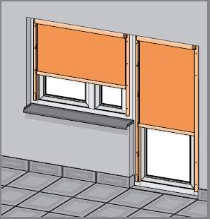 Examples of awning blind arrangement