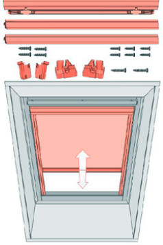 OptiSol -The AVF roller blind is equipped with side guides which cover the space between the blind fabric and window sash- KRONmat